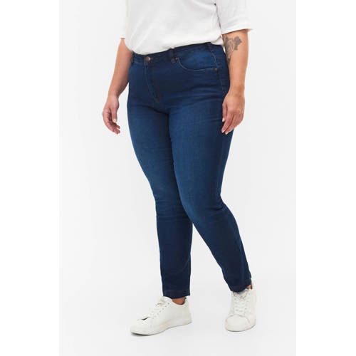 Zizzi EMILY Slim Fit Jeans - Dark Blue Denim