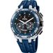 Festina F20763/1 Montre Hybride Homme Argenté Bleu Acier Silicone Verre Saphir 20 ATM Chronographe