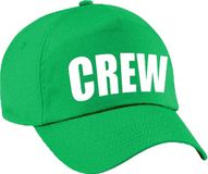 Bellatio Decorations Groene crew personeel team pet / baseball cap voor dames en heren - verkleedhoofddeksel