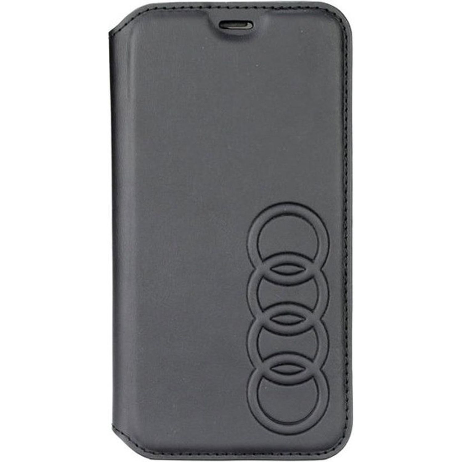 AUDI iPhone 8/7/6s/6 Bookcase hoesje - Effen Zwart - Kunstleer