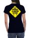 Bellatio Decorations Shoppartners Bv Houd 1,5 meter afstand shirt voor werknemers/ medewerkers zwart voor dames - Persoonlijke bescherming XL