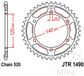 JT Sprockets JTR1490.40 40T stalen achtertandwiel
