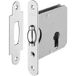 Häfele Startec Serrure de porte va-et-vient Serrure à pêne rouleau PZ dimension de broche 55 mm, acier inoxydable mat
