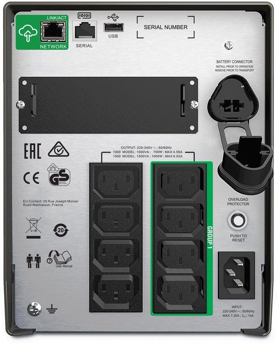APC Smart-UPS SMT1000IC - 1000VA - Noodstroomvoeding - 8x C13 - 700W - 3 jaar garantie