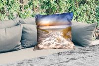 PillowMonkey Sierkussen Buiten - Duin - Zonsondergang - 60x60 cm - Weerbestendig