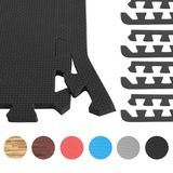 Gorilla Sports Tapis de sol - aspect bois foncé - 8 pièces