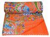 Quilt Kantha fait main avec imprimé cachemire et utilisation de couleurs naturelles