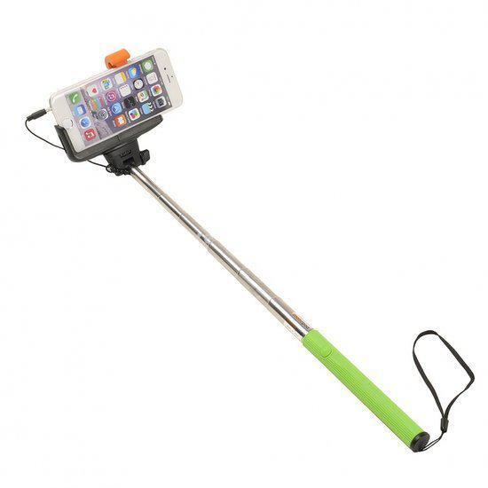 ABC-LED Selfie stick wired - groen