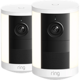 Ring Spotlight Camera 2e Generatie Stekker Wit Duo Pack