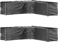 vidaXL Tuinmeubelhoes L-vormig Zwart 300x300x90 cm