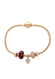 Gaya Bracelet Rose Gold Red 18 cm