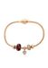 Gaya Bracelet Rose Gold Red 18 cm
