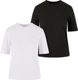 Urban Classics Classy 2-Pack Dames T-shirt 5XL Wit/Zwart