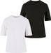 Urban Classics Classy 2-Pack Dames T-shirt 5XL Wit/Zwart