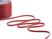 Furlanis - Dubbel satijnen lint, Italiaanse stof - koraalrood, 6 mm x 100 m