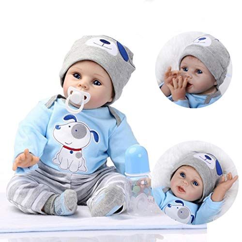 ZIYIUI Levensecht Reborn Babypop 22 Inch 55cm Zachte Siliconen Vinyl Baby Reborn Jongen Reborn Toddler Magnetische Dummy Jongen Meisje Geschenk