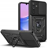 Techsuit Hoesje geschikt voor Samsung Galaxy A15 4G/5G - Camshield Back Cover - Zwart