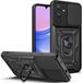 Techsuit Hoesje geschikt voor Samsung Galaxy A15 4G/5G - Camshield Back Cover - Zwart