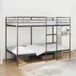 Maison Exclusive - Stapelbed zonder matras, noir, 100x200 cm, acier