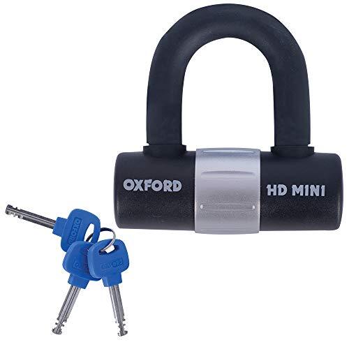 Oxford Unisex's HD Mini Shackle Lock, Zwart, One Size