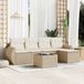 Maison Exclusive - Ensemble de meubles de jardin 6 pièces avec canapé et coussins, beige, en polyrotin