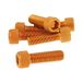Schroevenset 6 stuks binnenzeskant aluminium oranje - M8x25
