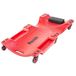 Pro-Lift Mechanic Plastic Creeper, 101 cm, blow-vormige ergonomische HDPE-behuizing met gevoerde hoofdsteun en dubbele gereedschapsplaten, 100 kg capaciteit rood