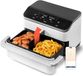 COSORI Airfryer Twinfry, 10 l, dubbele zone met afneembare scheidingswand, flexibele capaciteit van 10 l, 5-in-1 olievrije friteuse, 40 °C - 240 °C, 66% minder energie, verbonden met de app