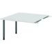 Hammerbacher table de connexion carrée avec 2 pieds 120x130cm graphite