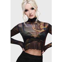Killstar Cathedral Gardens - Crypt Garden Top Shirt met lange mouwen zwart