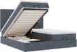 vidaXL Lit coffre avec matelas et LED 200x200cm Velours Gris foncé