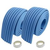 HIMRY KXD7002-2X Universele zekeringbuffer 4 m x 80 mm, zachte stootbescherming voor baby's en kinderen, sponskussen, kindveilig, soft-bescherming, anti-botsingsbumper, 2 x 2 m, blauw