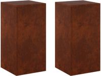 vidaXL Plantenstandaard 2 stuks Roestkleurig 30 x 30 x 60 cm Staal
