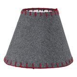 EGLO Lampenkap, kap voor tafellampen van textiel in grijs, rood