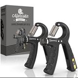 ALPHASKIN© Handgreepversterker, Verstelbare 5-60 Kg Handgrijper met Teller, Krachtoefening Vinger Pols Onderarmtrainer