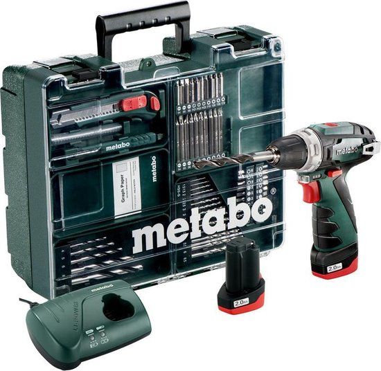 Metabo Powermaxx BS Basic - Accu boor-/schroefmachine set (10.8V - 2x 2.0Ah) + accessoires