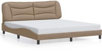 vidaXL Bedframe "Hvar" Kunstleer Cappuccinokleurig 180x200 cm