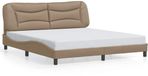 vidaXL Bedframe "Hvar" Kunstleer Cappuccinokleurig 180x200 cm
