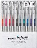 Pentel EnerGel Infree gelpenset - 10 kleuren, 0,7 mm