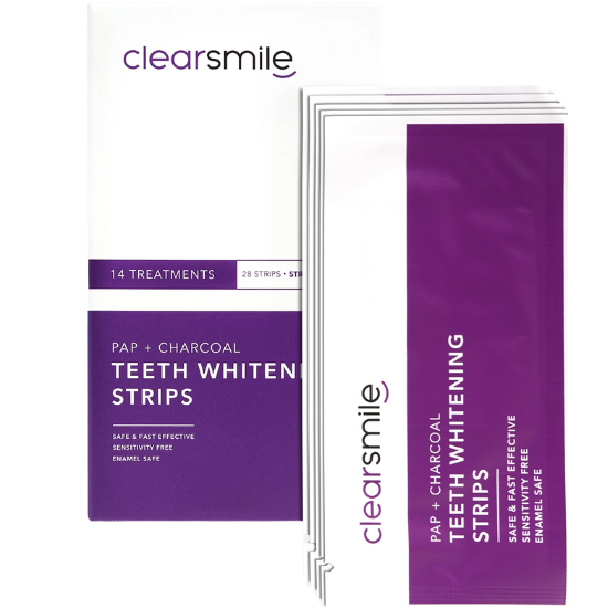 ClearSmile PAP+ Charcoal Teeth Whitening Strips (14 stuks)