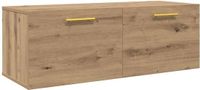 vidaXL Wandkast 100 x 36.5 x 35 cm Bewerkt hout Artisanaal eikenkleurig
