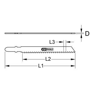 KS Tools KS Tools decoupeerzaagblad, CV, 100mm, 4mm, T144D, set van 5 Aantal:5