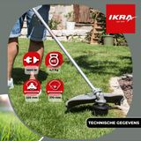 IKRA elektrische bosmaaier IES 1000 C, incl. spoel, mes en schouderriem