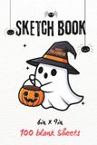 Halloween Sketchbook: Blank Drawing Pad for Kids & Adults – 6 x 9 Inches, Spooky Cover Design for Sketching, Doodling, Coloring or Writing