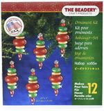 Beadery Plastic Vakantie Kralen Ornament Kit Victoriaanse kerstballen 2.25 "x 0.75" maakt 12