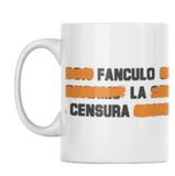 BeComedy Mok Fano Die Censuur, keramiek, wit, uniek