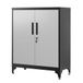 Songmics Armoire de bureau – 2 portes – Acier – Gris