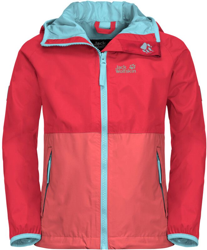 Jack Wolfskin Rainy Days Jas Kinderen, tulip red 104 2020 Regenjassen
