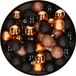 Kaemingk B.V. Set de 48x pièces boules de Noël miniatures en plastique mélange noir et cuivre 3 cm