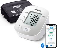 OMRON X2 Smart PLUS Bloeddrukmeter Bovenarm - Blood Pressure Monitor met Hartslagmeter - Onregelmatige Hartslag - Klinisch Gevalideerd - met Mobiele App - 22 tot 42 cm Manchet